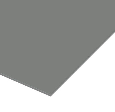 Lichtgrijze Trespa Izeon Varitop plaat 6 mm RAL 7037 op maat gezaagd