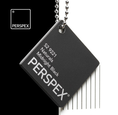Perspex® acrylaat GS Frost plaat van 3 mm in Midnight Black 9221 zwart mat