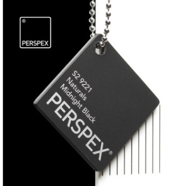 Perspex® GS Frost plaat van 5 mm in Midnight Black 9221 zwart mat