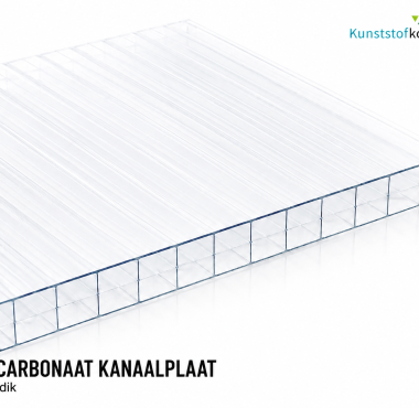 Heldere polycarbonaat kanaalplaat 16 mm op maat gezaagd