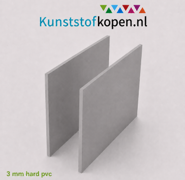 Hard PVC plaat van 3 mm dik in grijs RAL 7011