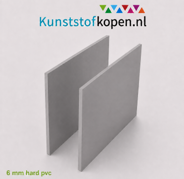 Hard PVC plaat van 6 mm dik in grijs RAL 7011