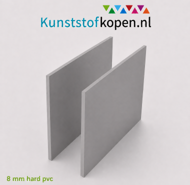 Hard PVC plaat van 8 mm dik in grijs RAL 7011