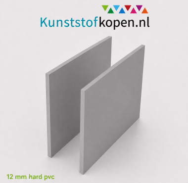 Hard PVC plaat van 12 mm dik in grijs RAL 7011