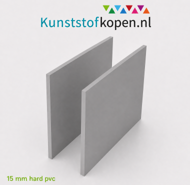 Hard PVC plaat van 15 mm dik in grijs RAL 7011