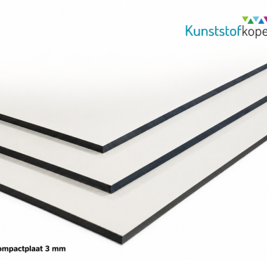 HPL plaat van 3 mm in wit met gladde afwerking