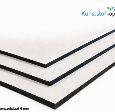 HPL plaat van 6 mm in wit met gladde afwerking