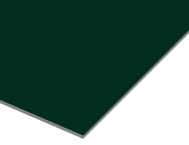 Groene Trespa Izeon Varitop plaat 6 mm RAL 6009 op maat gezaagd