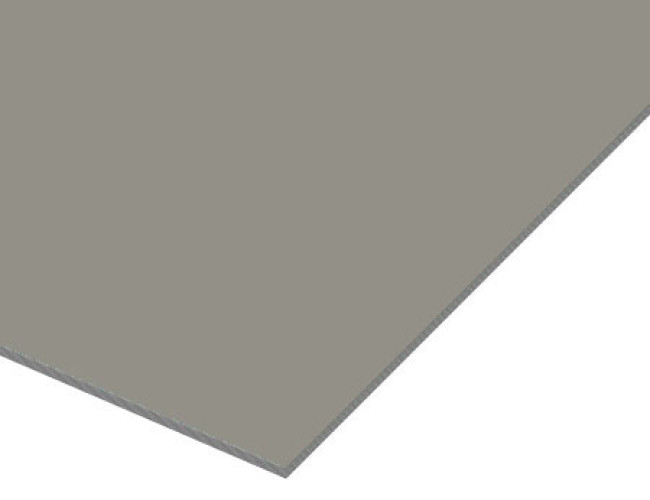 Steengrijze Trespa Izeon Varitop plaat 6 mm RAL 7030 op maat gezaagd