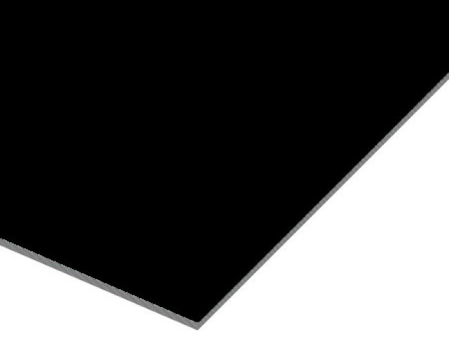 Zwarte Trespa Izeon Varitop plaat 6 mm RAL 9005 op maat gezaagd