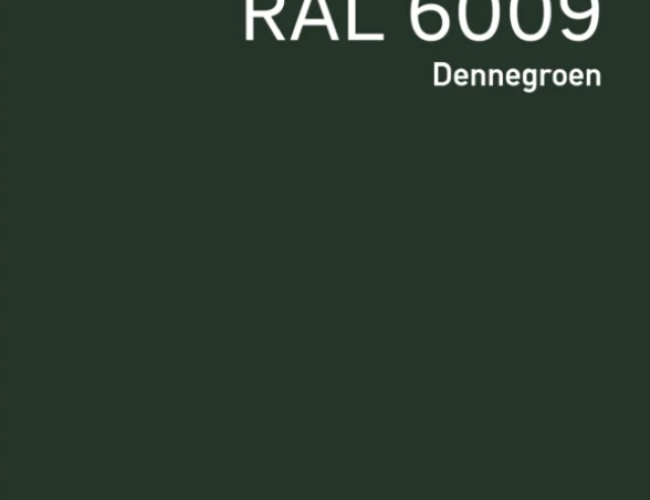 HPL structuur plaat van 6 mm in dennengroen RAL 6009
