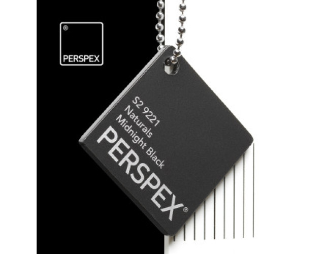 Perspex® GS Frost plaat van 5 mm in Midnight Black 9221 zwart mat