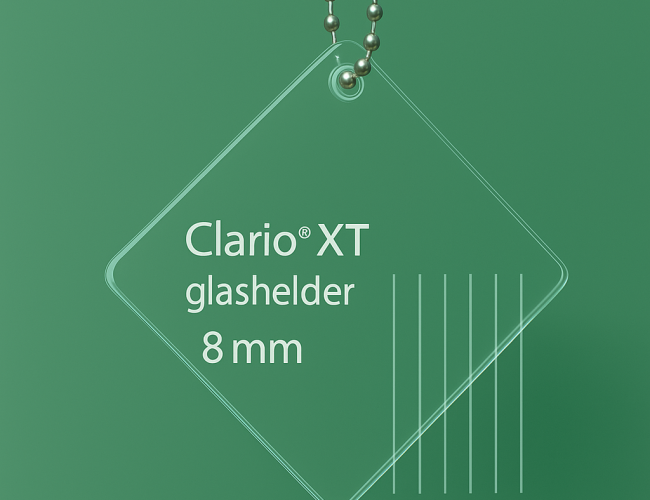 Clario® plexiglas XT helder 8 mm, op maat door Kunststofkopen Almere, altijd hele lage prijzen.