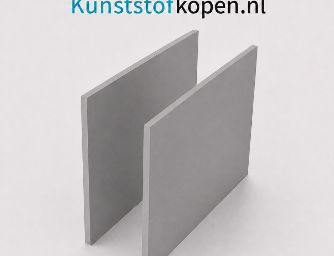 Hard PVC plaat van 10 mm dik in grijs RAL 7011