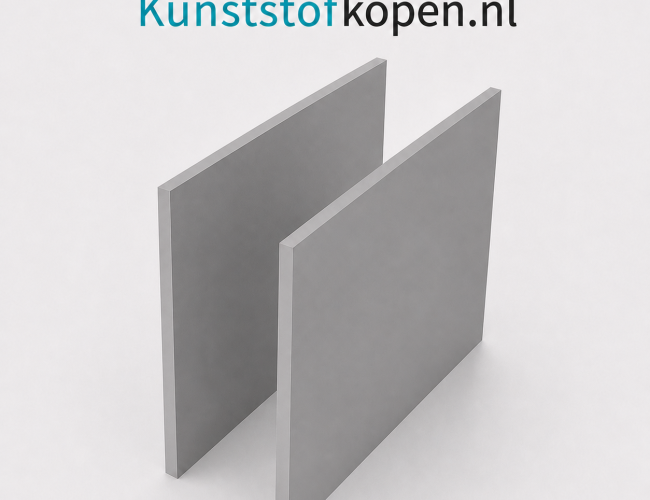 Hard PVC plaat van 15 mm dik in grijs RAL 7011