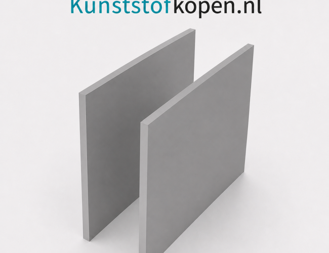 Hard PVC plaat van 20 mm dik in grijs RAL 7011
