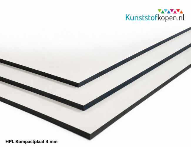 HPL plaat van 4 mm in wit met gladde afwerking