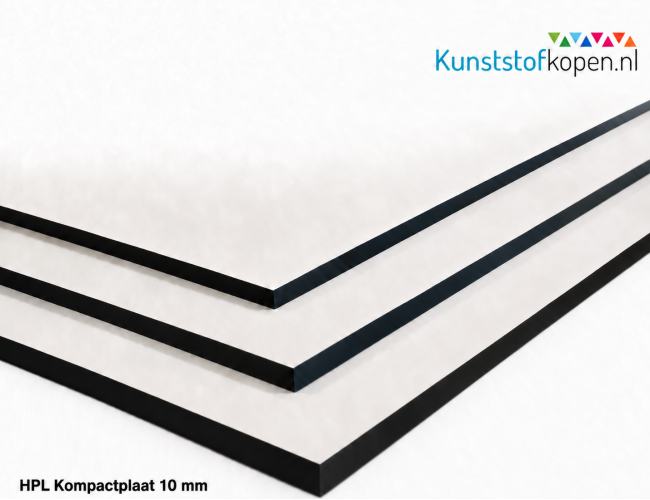 HPL plaat van 10 mm in wit met gladde afwerking