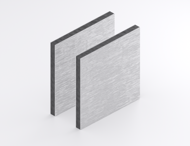 Aluminium sandwichpaneel van 3 mm met alu geborstelde zijde en 9006 matte afwerking