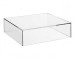 Heldere plexiglas stofkap van 4 mm acrylaat met formaat 350 x 350 x 250 mm