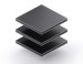 Aluminium sandwichpaneel van 3 mm in zwart RAL 9005 met matte en glanzende zijde